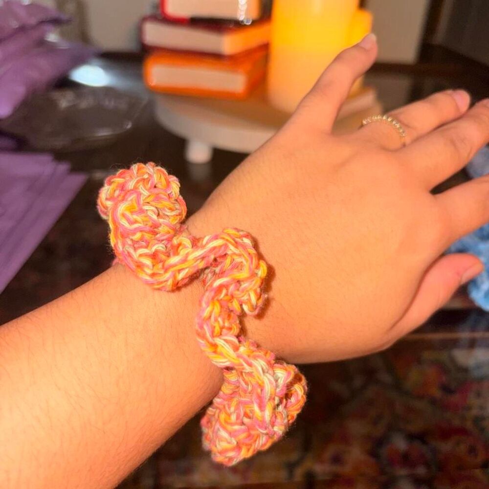 Handmade Crochet Scrunchie Trio - Picture 3 of 4